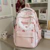 Schoolbag New High-value Ins Wind Smudging Large-capacity Backpack Mori Girl Printed Backpack Junior High School Student Backpack