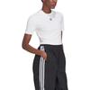 adidas Originals Adicolor Essentials Rib Solid Color Short Breathable Sports T-Shirt Women Tops White HF3394