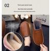 Waterproof Anti-Slip Cowhide Plush Home Slippers