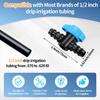 12 barbed drip irrigation globe valve fittings for 1/2 inch 16mm drip irrigation pipe Blue