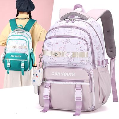 JLD Nuovo Zaino per Orsetti Simpatico Cartone Animato di Alto Valore Zaino per Studenti di Scuola Media in Stile Leggero Unisex di Grande Capacità Zaino in Nylon con Riduzione del Carico