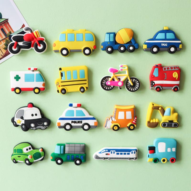 

Милые мультяшные мягкие пластиковые магниты на холодильник, креативное украшение, наклейки для раннего развития