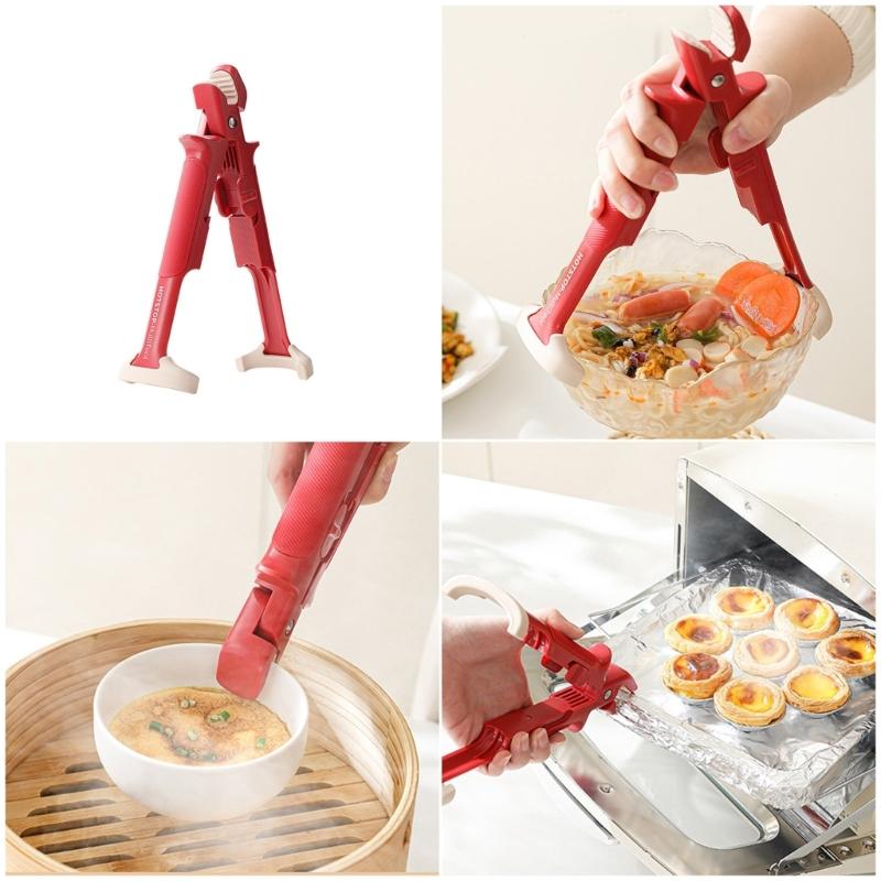 Heat Resistant Bowl Tongs Nonslip Heatproof Grip Clamp for Hot Dishes and Plates Multipurpose Kitchen Cooking Accessory