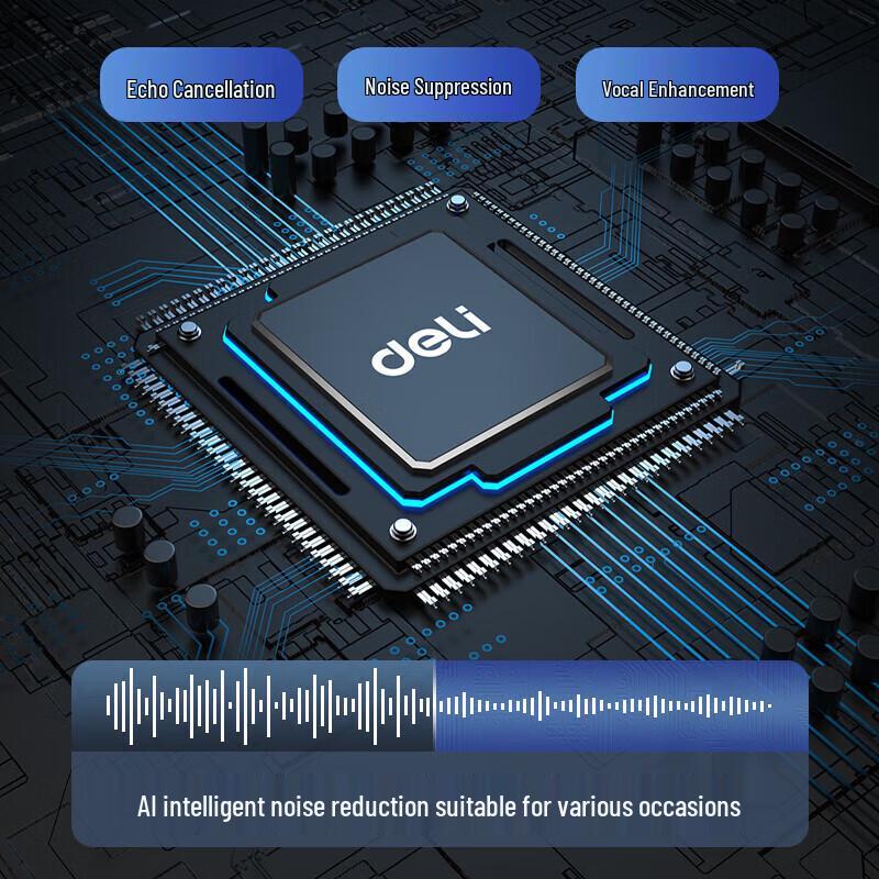 Deli Wireless Omnidirectional Conference Microphone CN Plug (adapter Included)