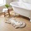 Anti-fouling Cat-Shaped Area Rug 2D Cartoon Carpet Cute Home Decor Carpet  Living Rooms