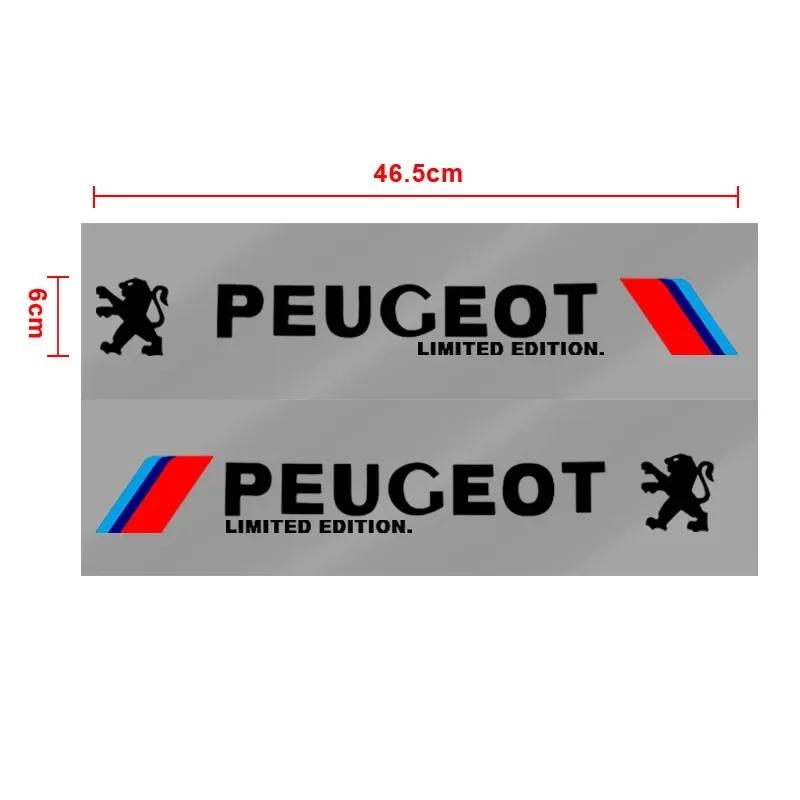 Für Peugeot 2 Stück Auto Seiten Tür 3D Aufkleber Abzeichen Dekal Dekoration Auto Zubehör Für Peugeot 206 308 307 208 207 3008 2008 508 4