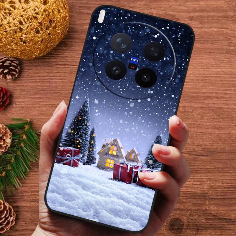 Christmas Painted Cover For Vivo X300 Pro Case V2502A Silicone Soft Phone Cover For Vivo X300 5G V2509A Capa 2025 New Fundas