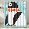 Crocodile Bathing Washable Dirt-Resistant Shower Curtain Shower Head Waterproof Polyester Bath Curtain For Home Decor