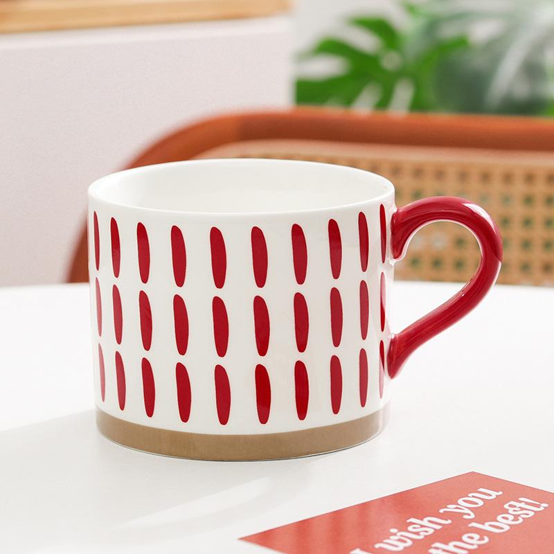 Ins Design Sense Niche Mug High Value Ceramic Cup Large Capacity Couple Cup Office Coffee Milk Cup