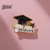 Graduation Gift Pin Brooch Bachelor Hat Shape Photos Outfit Decoration