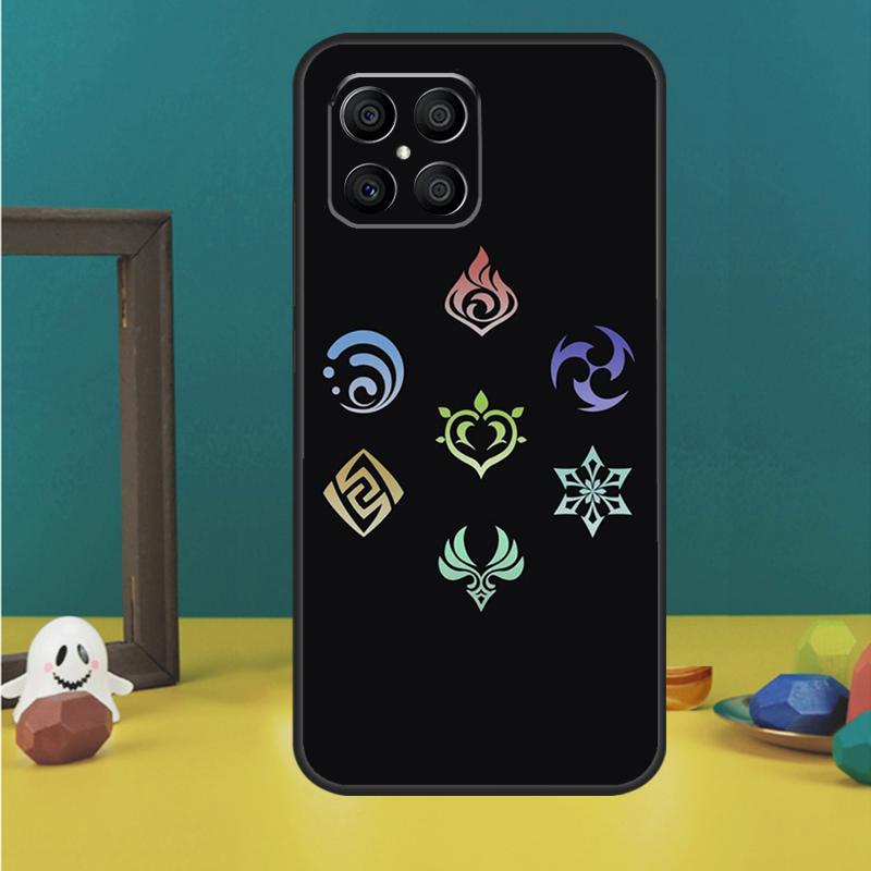 Genshin Impact Elements Case For Honor 200 Lite Magic 7 6 5 Pro Honor X9c X9b X9a X8b X8a X8 X9 50 70 90 Lite Cover