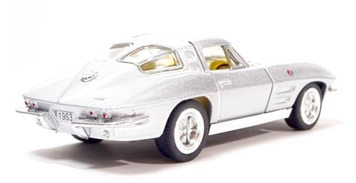 Chevrolet Corvette Stingray (1963) Silver Metallic 1/36 Scale Diecast Model Car