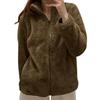 Winter Herfst Fleece Rits Jas Lichtgewicht Bovenkleding Grote Maten Dames