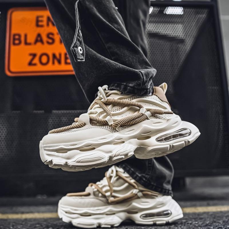 Mode Herren Mesh Atmungsaktiv Low Top Casual Dicke Sohle Sportschuhe Herbst 2025 Neuer Modetrend Vielseitige Bequeme Klobige Sneaker