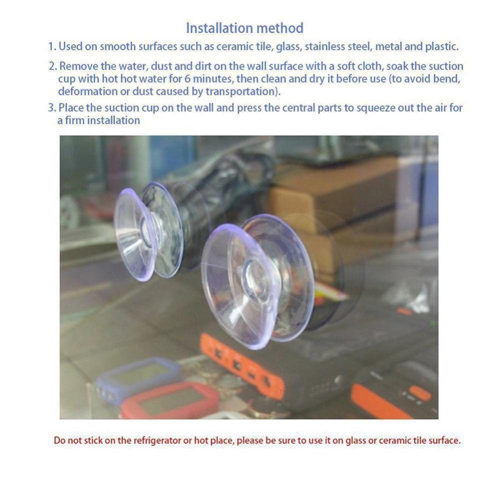 20 Stück Oberer Abstandshalter PVC Doppelseitige Saugnäpfe Vakuum Transparente Vakuum-Saugnäpfe Spurlos Wiederverwendbare Saugnapfunterlage Badezimmer