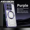 KEYSION Transparent Magnetic Case for Motorola Edge 60 Pro 5G Silicone+PC Shockproof Phone Back Cover for for Edge 60 Fusion 60S
