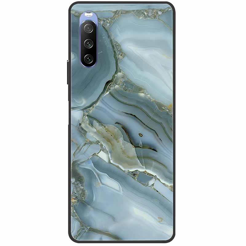 Soft Cover For Sony Xperia 10 III Case 5 III Soft Silicone Black Cases for Sony Xperia 1 III / Xperia1 XZ4 Covers Cool Marble
