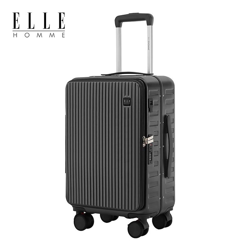 ELLE HOMME Business Aluminum Frame Spinner Luggage 20 inches