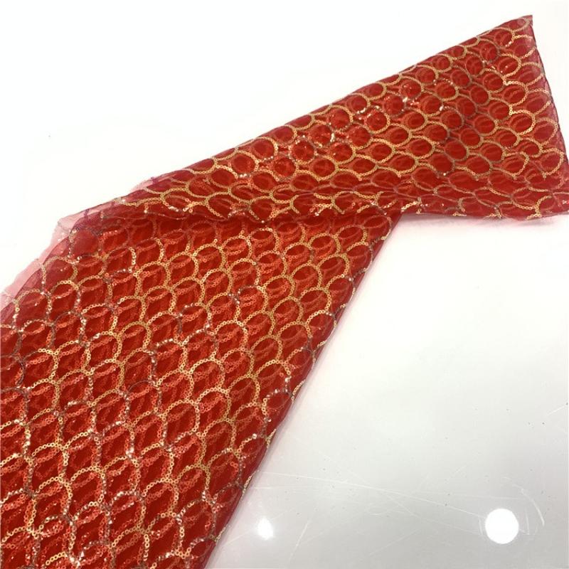 

1 Yards fish Scale Sequin Glitter Fabric Net Embroidery Spring and Summer for DIY Dress Wedding Formal 1 Yards