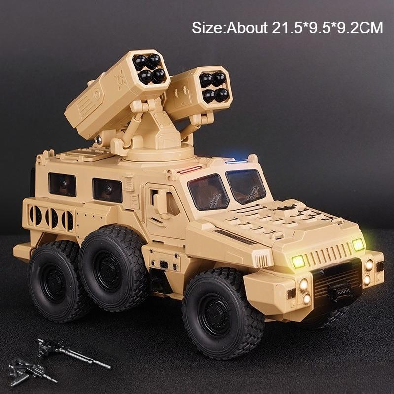 

1:50 Alloy Military Armored Vehicles Diecast Model Miniature Toy Light Music Pull Back Doors Opened Car Models for Boy Xmas Gift жёлтый