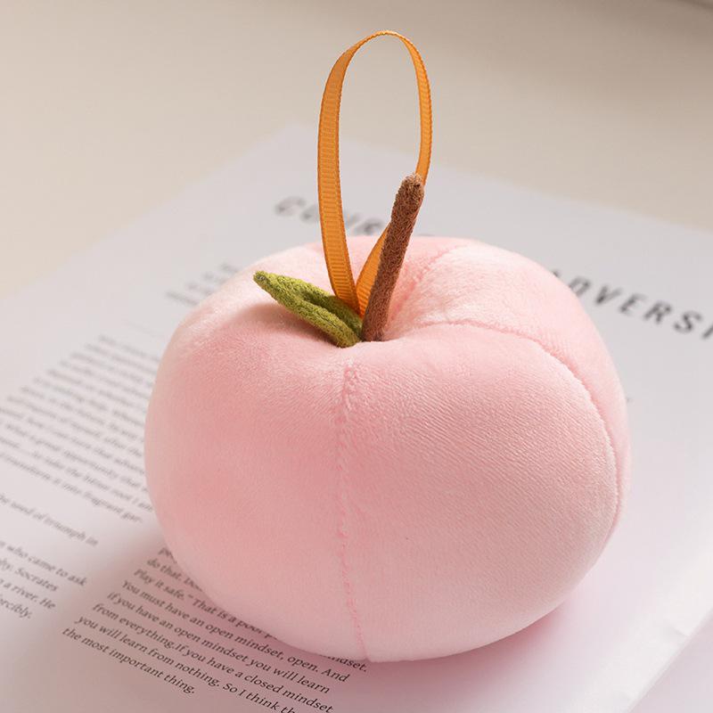 Dopamine Apple Plush Toy Pendant - Red, Green & Peace Apple for Creative Christmas Gift (Logo Customizable)