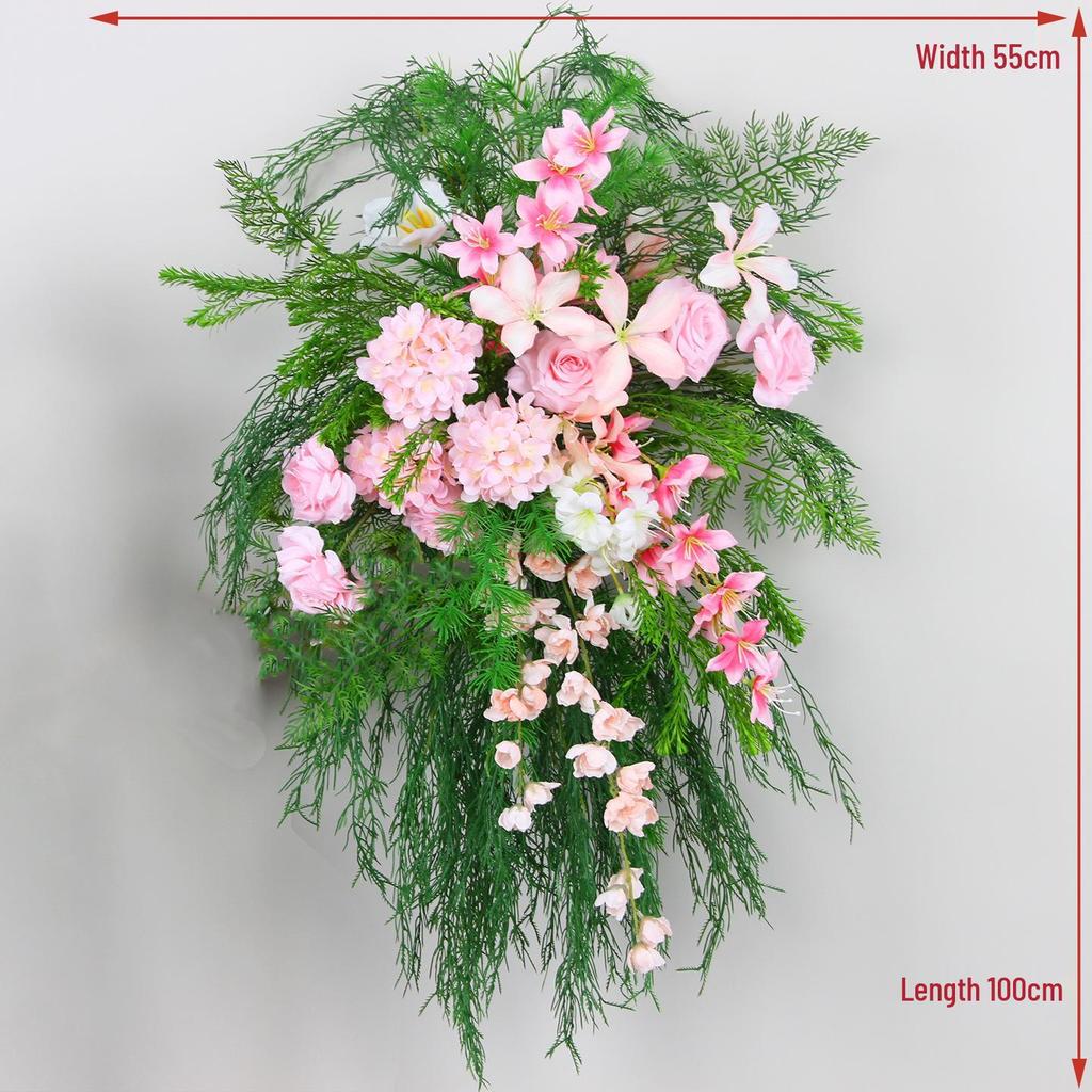 Mori Style Artificial Wedding Floral Aisle Decoration