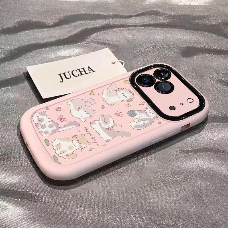 

Apple 17Pro Niche Design Cute Cat iPhone 16Plus 15 Drop-Proof Case iPhone 17 Pro Max