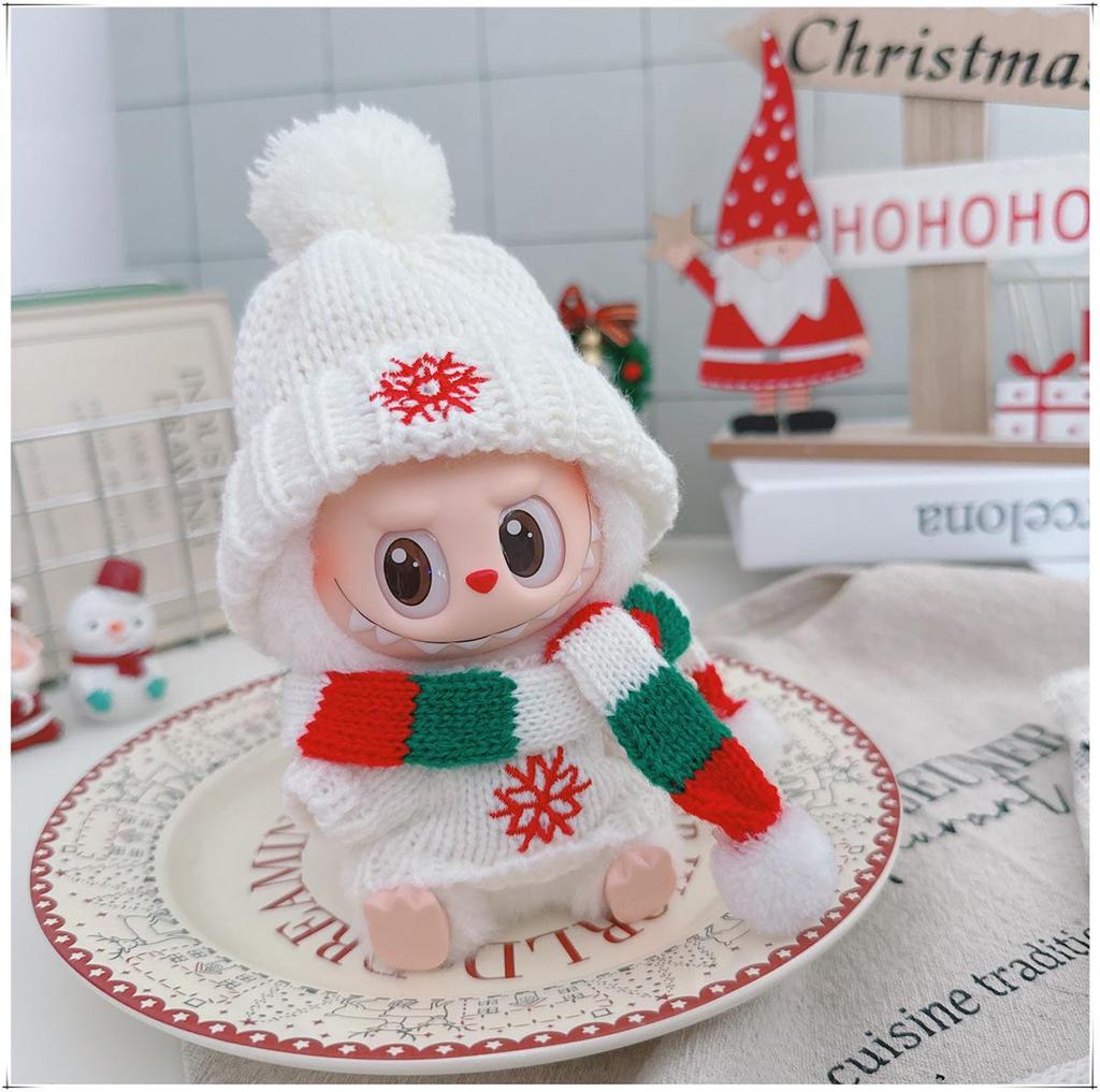 10cm & 15cm Labubu Doll Christmas Outfit: Tree Shawl and Hat