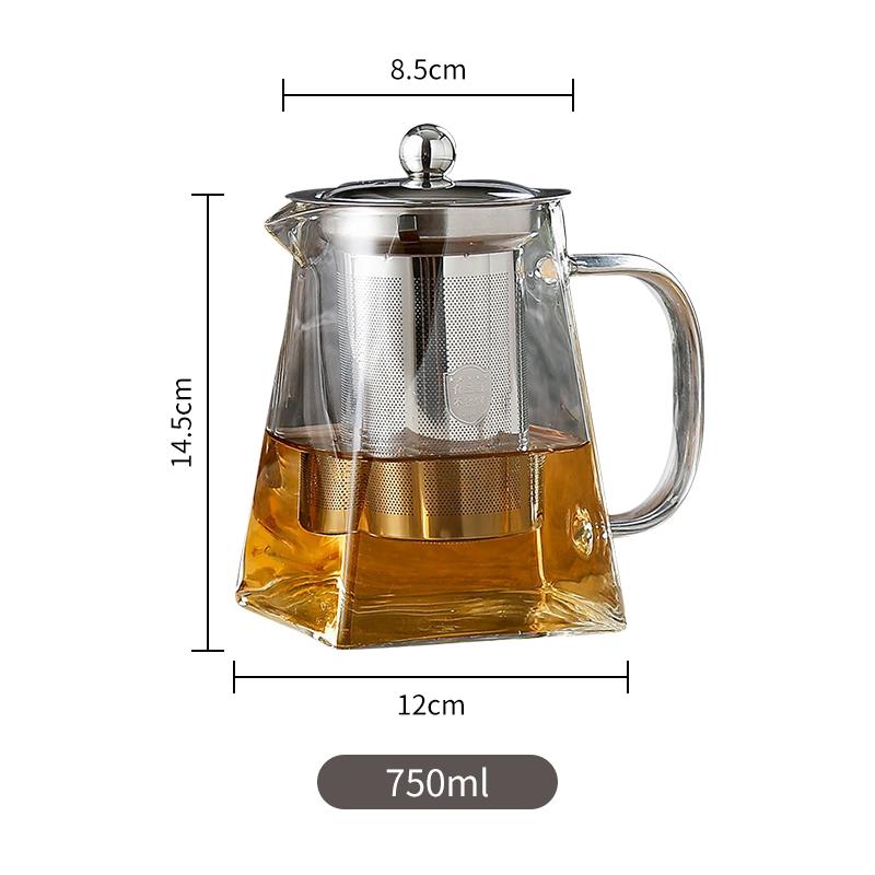 YOMDID Durable Teapot Brewing Tea Dual Purpose Make Tea Heated Container Tea Kettle Glass Tea Pot With Stainless Steel Infuser