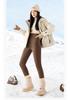 Women's Thickened Yoga Shark Pants - Winter 2025 Hip-Lifting Coffee Color Outerwear