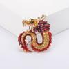 Creative Enamel Twelve Zodiac Dragon Shape Brooch Vivid Appearance Men Pin Suit Lapel Coat Clothing Badge Accessories