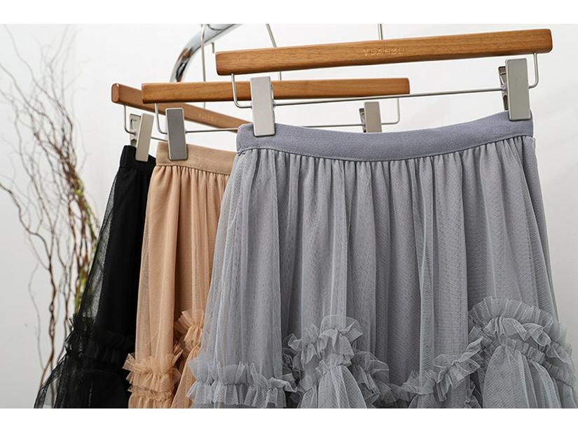 Vestido de Fada A-line em Camadas de Tule com Babados Outono/Inverno 2024 para Mulheres