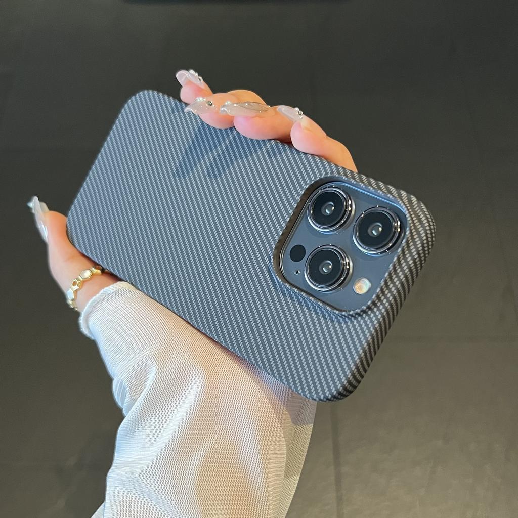 Carbon Fiber Plastic Bumper Ultra Thin Hard Armor Case For iPhone 15 14 13 12 11 Pro Max Plus Shockproof Protective Cool Cover