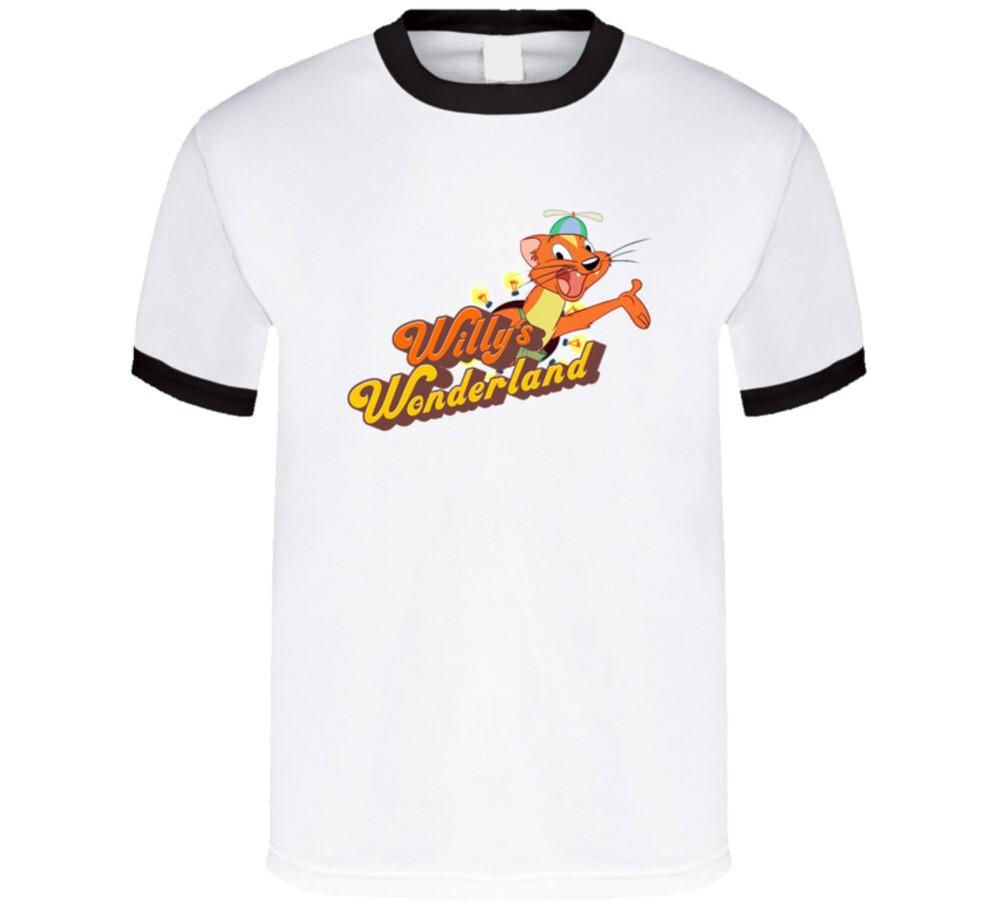 

Willys Wonderland Movie Logo Nicholas Cage Black Ringer T Shirt 2XL