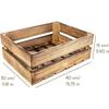 Creative Deco Lot de 3 Caisse en Bois Flammé | 40 x 30 x 15 cm | Caisse Rangement Bois | Caisse en Bois Vintage | Cagette en Bois