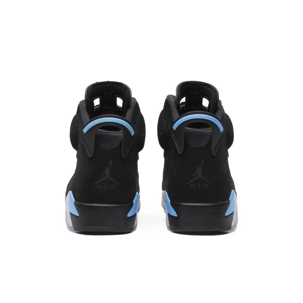 Air Jordan 6 Retro 'UNC' (Unisex) Black / University Blue Vintage Basketball Shoes 384664 006
