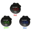 Dc 12V-24V Led Mini Round Digital Voltmeter With Touch On Off Switch Meter Tester For Car/Motorcycle/Motorboat/Truck Refit