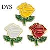 Flower Clothing Accessory Enamel Rose Brooch Pin, Metal Floral Lapel Pin for Dainty Jewelry Men Women, Hats Bags Scarves Clothes Decorative