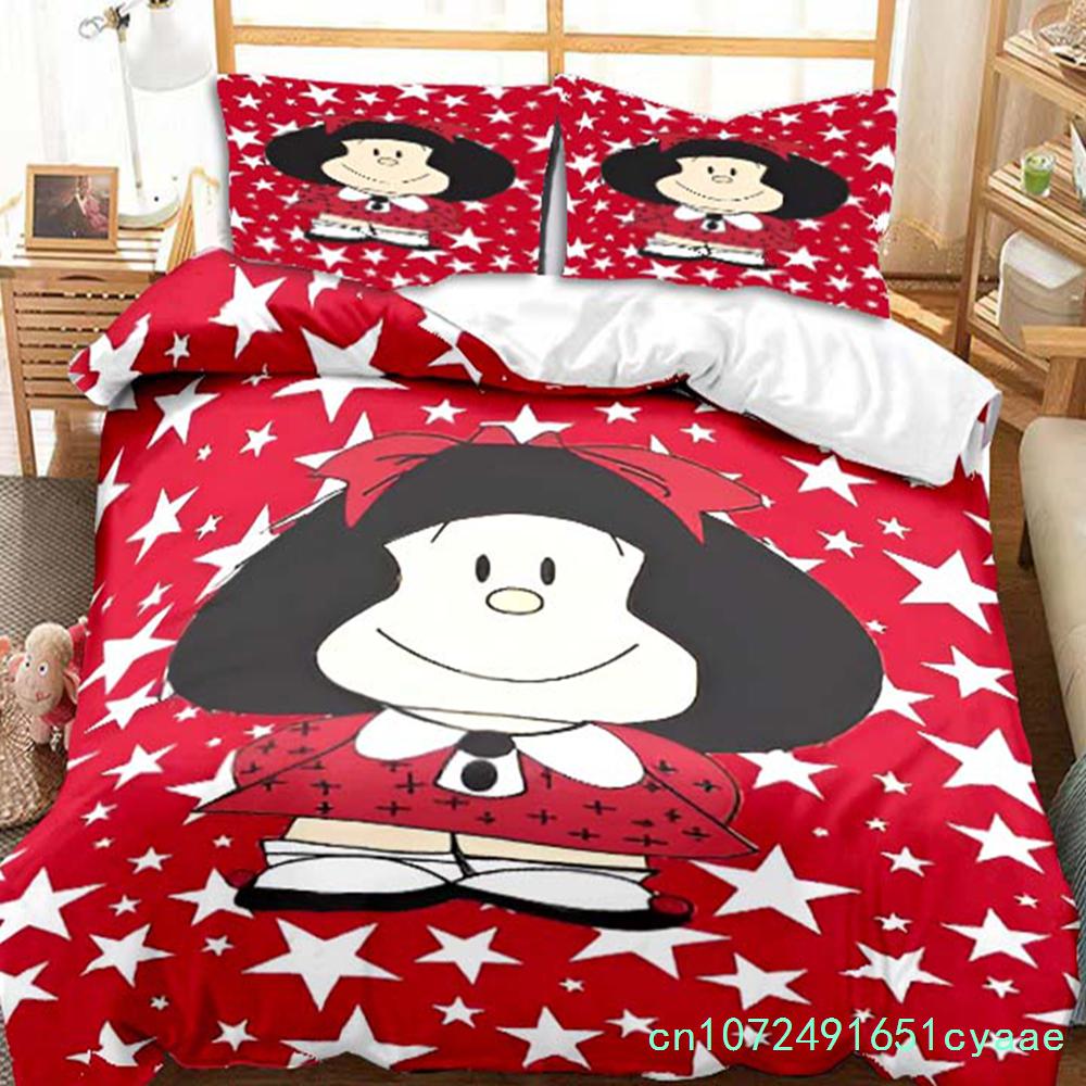 Mafalda Cartoon Quino Comics Bedding Set Duvet Cover Set Adult Children Single Double King Size Duvet Cover And Pillowcases Gift