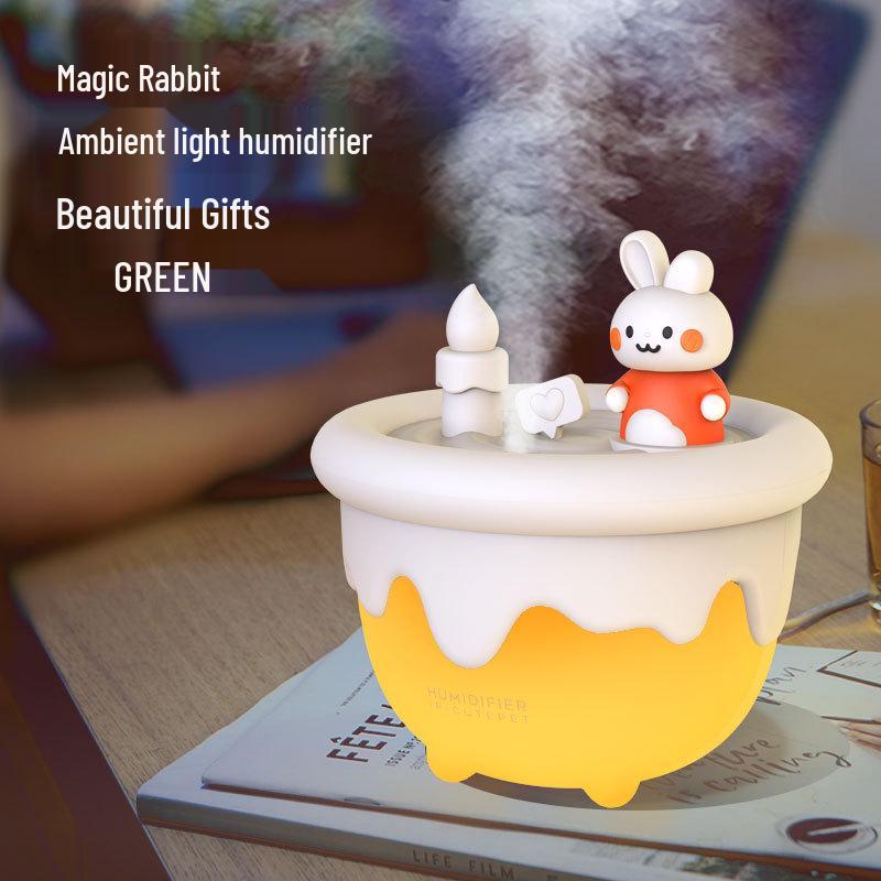 Magic Rabbit USB Night Light & Humidifier - Mini Desktop Ornament белый