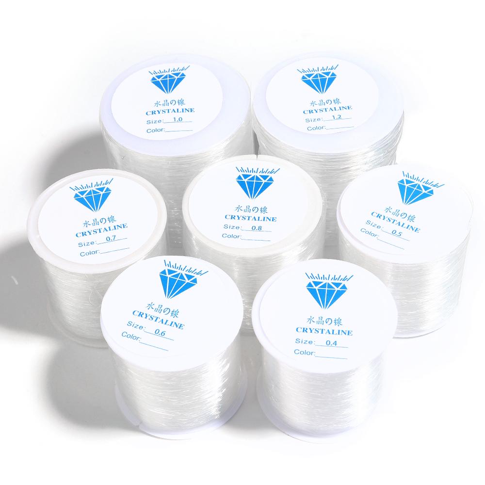 55-80M Plastic Crystal DIY Strong Stretchy Crystal Elastic Beading Cords Thread String For Jewelry Making DIY Necklace Bracelet
