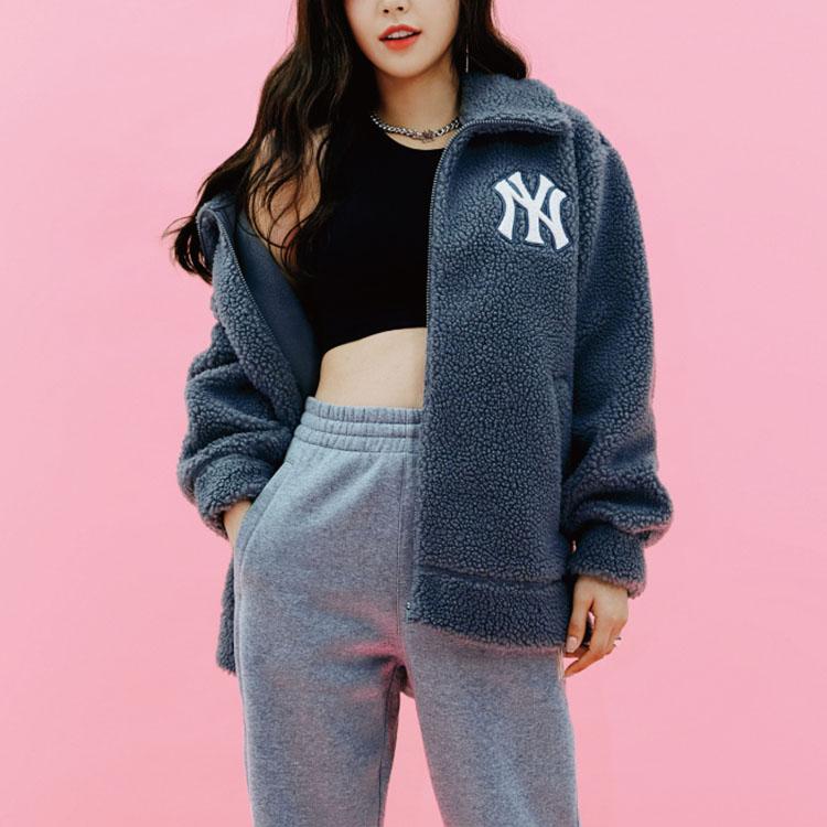 New MLB New York Yankees Velvet Jackets Unisex Charcoal Black 3AJPF0316-50GRD