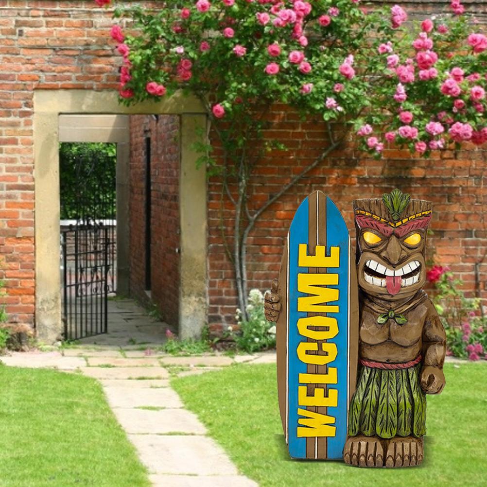 ZK30 Garden Statue Welcome Sign Surfboard Ornaments for Outdoor Decoration