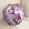 1pc Alpaca, Flowers Automatic Open/Close Umbrella with Windproof, 8-Rib Sturdy Canopy, Durable Ribs, Fashionable Design1156A