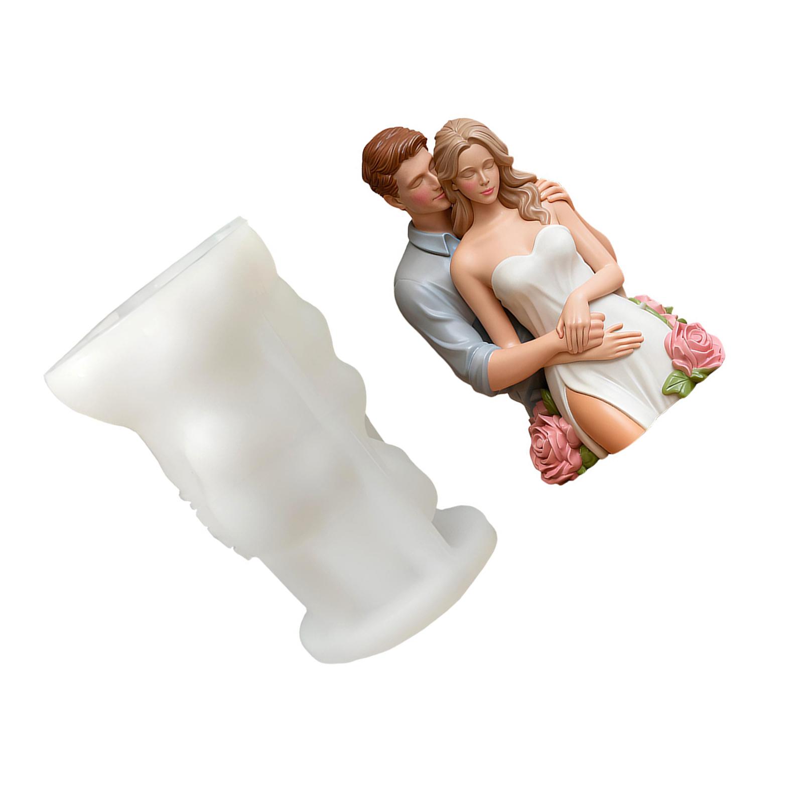 

Reusable Silicone Mold for Crafting Beautiful Rose Couple Candle Aromatherapies Mold Handmade Wedding Decoration Mold 1