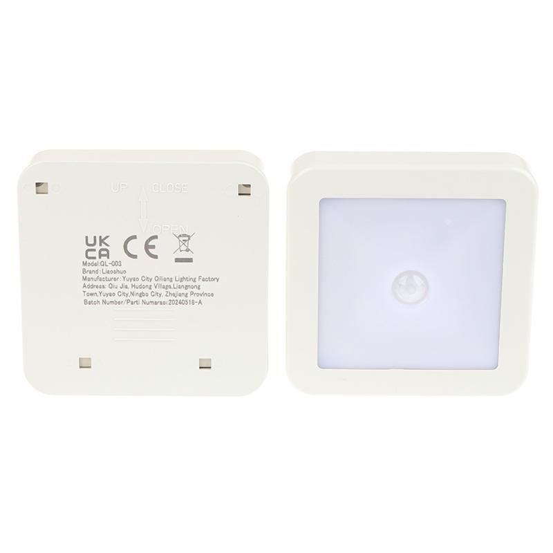 Motion Controlled Human Body Sensor Led Night Light Smart Battery Operated For Baby Room Hallway Pathway Home Light