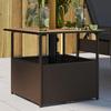 VidaXL Garden Table with Umbrella Hole Brown Braided Resin, Outdoor Table, Garden Dining Table, Furniture 364118