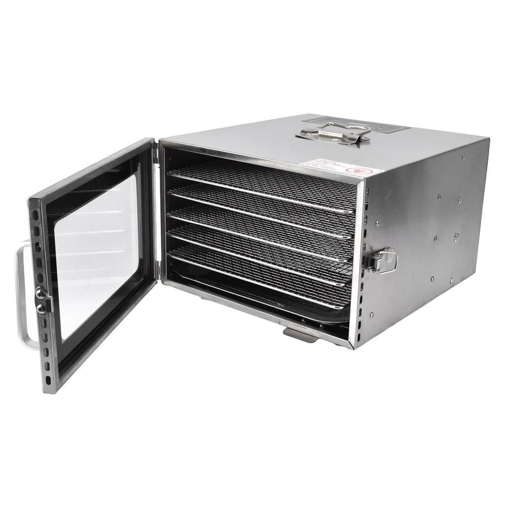 400W Sušička potravin Nerezová ocel 6 táců Elektrický stroj na sušení potravin na ovoce zeleninu US zástrčka