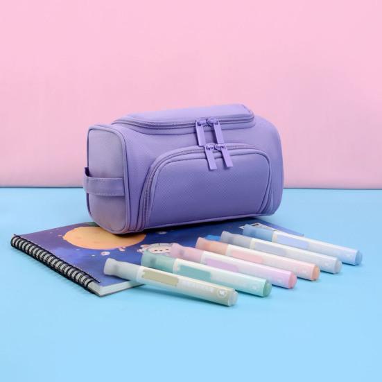 Roztomý pouzdro na tužky s velkou kapacitou, organizér na psací potřeby, multifunkční taška na zip pro školní potřeby, domov, kancelář, ubytovnu