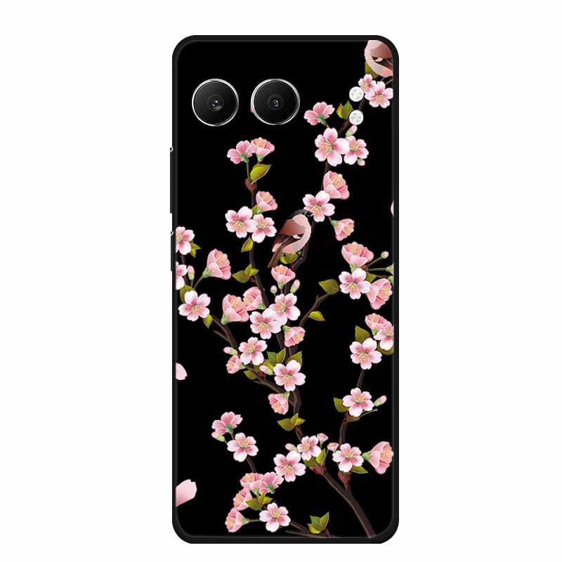 For OnePlus Nord 4 Back Cover Case Cute Cartoon Cat Black Silicone Soft Phone Cases For OnePlus Nord 4 Case Nord4 6.74" Capa Bag